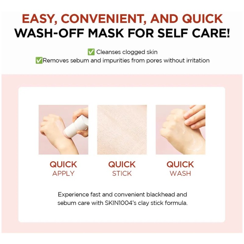 SKIN1004 Madagascar Centella Pore Minimizing Quick Clay Stick Mask 27g