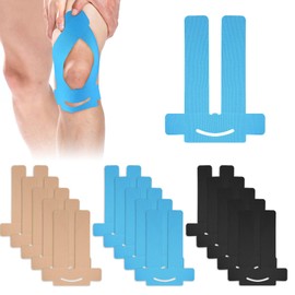 KASURE 15 Stück PreCut Kinesiotapes, Sportband, Knie Tape, Wasserdichtes Elastisches Physio Tape, Linderung von Knieschmerzen
