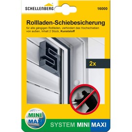 Schellenberg 16000 Roller Shutter Sliding Lock Roller Shutter Lock Against Pushing Up Pack of 2 (1 Pair)