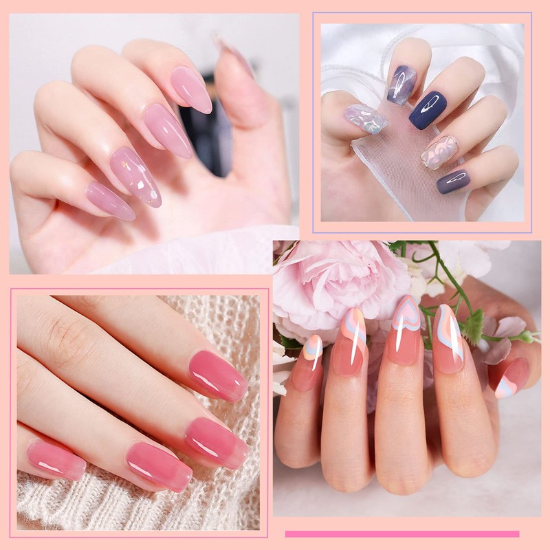 YSUVIN Nail Tips, Pack of 240 Fake Nails, Transparent, 12