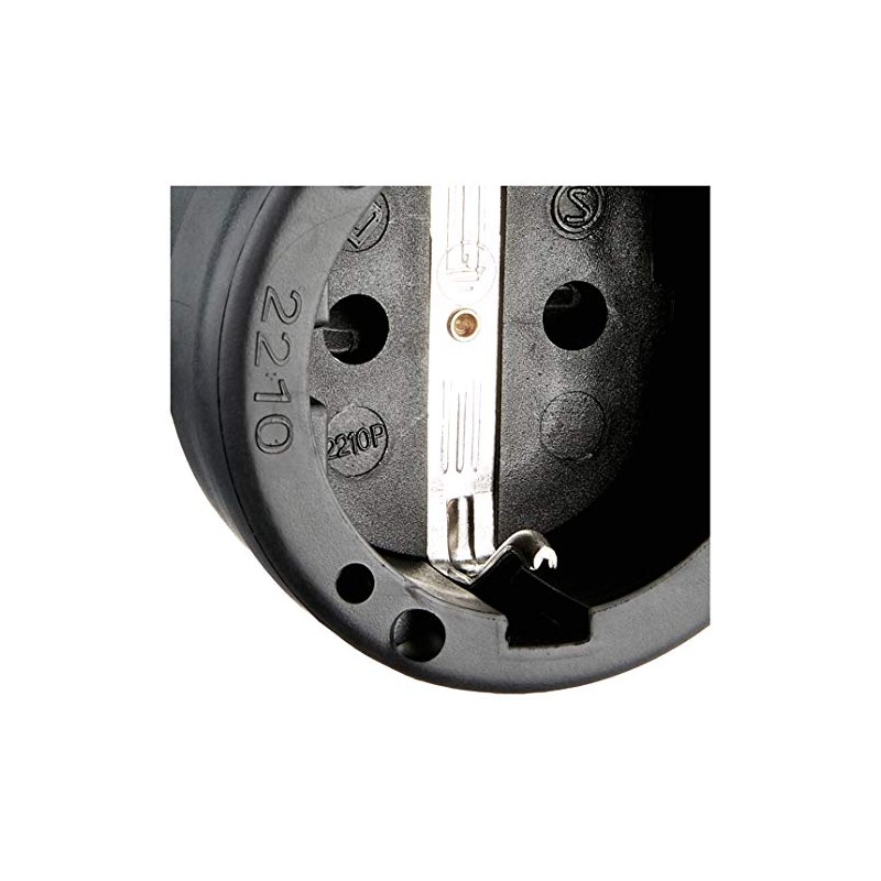 Silver Electronics 9231 Schuko Socket Plug, Black, Hembra