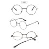 VEVESMUNDO Nickelbrille Lesebrille Runde Retro Klein Metall Lesehilfe Brille Für