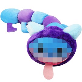 LGWJHCY Caterpillar Cuddly Toy Figure Plush, Playtime Caterpillar Plush Toy, Purple Soft Stuffed Caterpillar Cushion Cartoon Plush Toy for Game Fans for Children and Adults