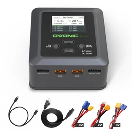 OVONIC X1 Ultra Dual RC LiPo Balance Charger for 1S-6S Lipo Batteries, Life/NiCd/NiMH/LiHV, AC 300W/DC 700W 16A, Sync Charging Mode