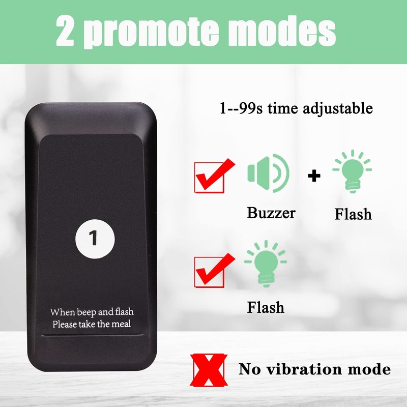 Retekess TD157 Restaurant Pager System, Pagers for Restaurants,984ft Long Range,