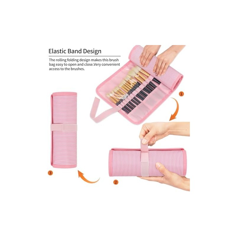 Makeup Brush Holder Travel, Compact Lightweight Accessory for Travel and