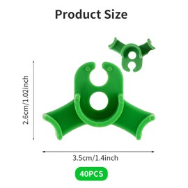 KGDUYC Pack of 40 Plant Benders - Branch Low Pressure Training Clamp, Control of Plant Growth Direction Trainer for Bending Plant Stems and Changing the Growth Direction (Green)