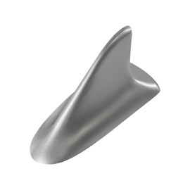 Hbxdeco Car Shark Fin Antenna, Automotive Roof Antenna Dummy Aerial for Decoration Only, Top Mounted Vehicle Decorative Antenna, Universal Exterior Car Accessories for SUV Truck (Silver)