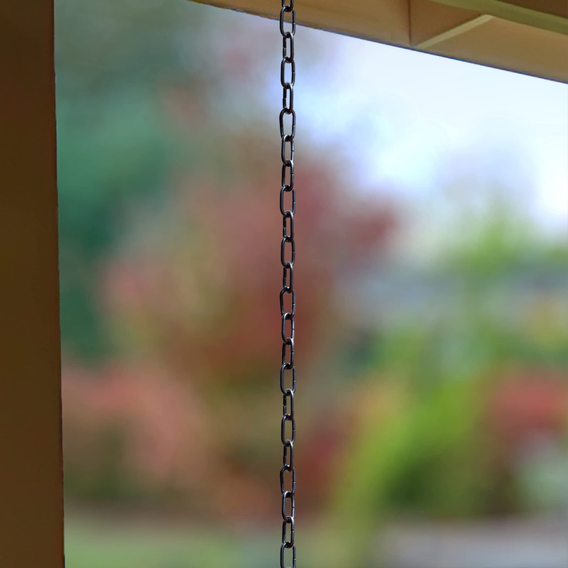 Monarch Rain Chains Aluminum Traditional Link Rain Chain, 8.5 ft