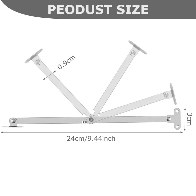 2 Pcs Steel Lid Stay Support Hinge,Steel Drop Down Hinge,Folding