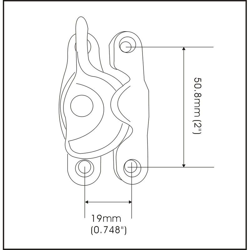 QCAA Forged Brass Sash Lock in Solid Brass, CTC 2",