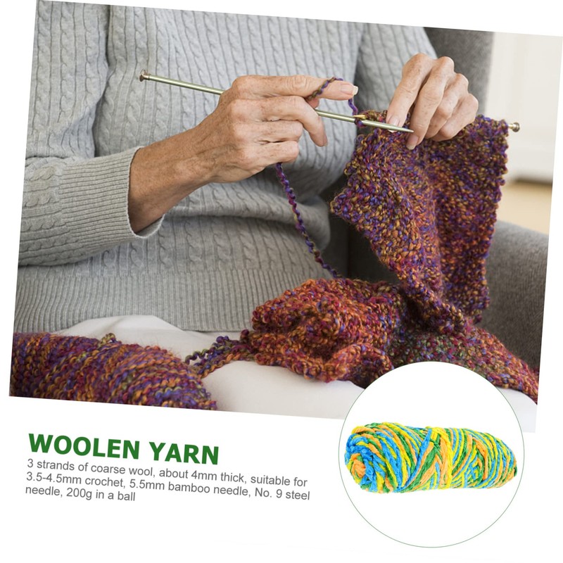 OHPHCALL 1PC DIY Woolen Yarn for Knitting Projects Soft Comfortable
