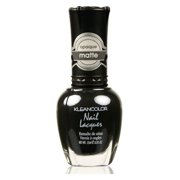 Kleancolor Nail Polish # 265 Madly Black Nail Lacquer Matte Opaque