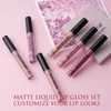 pomcral 6 Color Matte Lip gloss Sets Velvet Lip Glaze