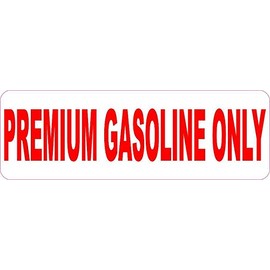 StickerTalk Premium Gasoline Only Vinyl Sticker, 6 inches by 2 inches