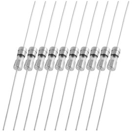 10 Pcs Fast Blow Glass Fuse 250V 2.5A Lead Fuses 3.6 x 10 mm Axial Reed Radial Lead Type Fuse