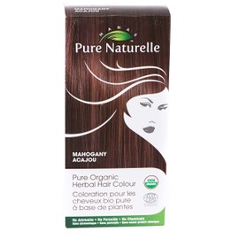 Manas Pure Naturelle Pure Organic Herbal Hair Colour - Natural Hair Dye for Men and Women with 100% Grey Coverage (Mahogany)