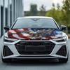 Bald Eagle American Flag Car Hood Cover Protector for SUV