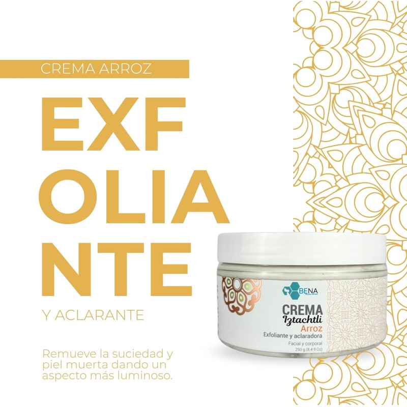 Crema Aclaradora Exfoliante Arroz Y Manteca De Karité Bena