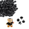 AUXBC 150PCS 0.35Inch Black DIY Mushroom Eyes Button, Round Plastic
