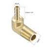 sourcing map Brass Hose Barb Fitting Elbow 3/16 Inch x
