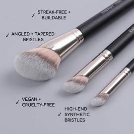 ENERGY Contour Foundation Brush Angled Powder Makeup Brush for Liquid Cream Powder Blush Bronzer Blending Buffing Vegan Synthetic Face Brush