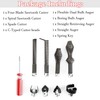 Amonk 9-Piece Drain Snake Drill Attachment Heavy-Duty Drain Cleaning Set