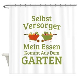 CafePress Garden Gardener Wheelbarrow Gardeni Decorative Fabric Shower Curtain