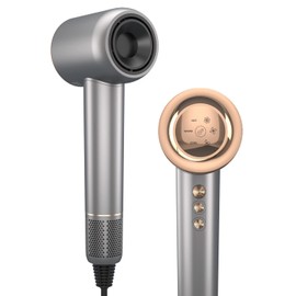 Hair Dryer, 110000 RPM High-Speed Brushless Motor, 300 Million Negative Ionic Smart Temperature Control Blow Dryer with 360° Rotating Magnetic Nozzle & LED Display, Lightweight Low Noise Fast Dryer