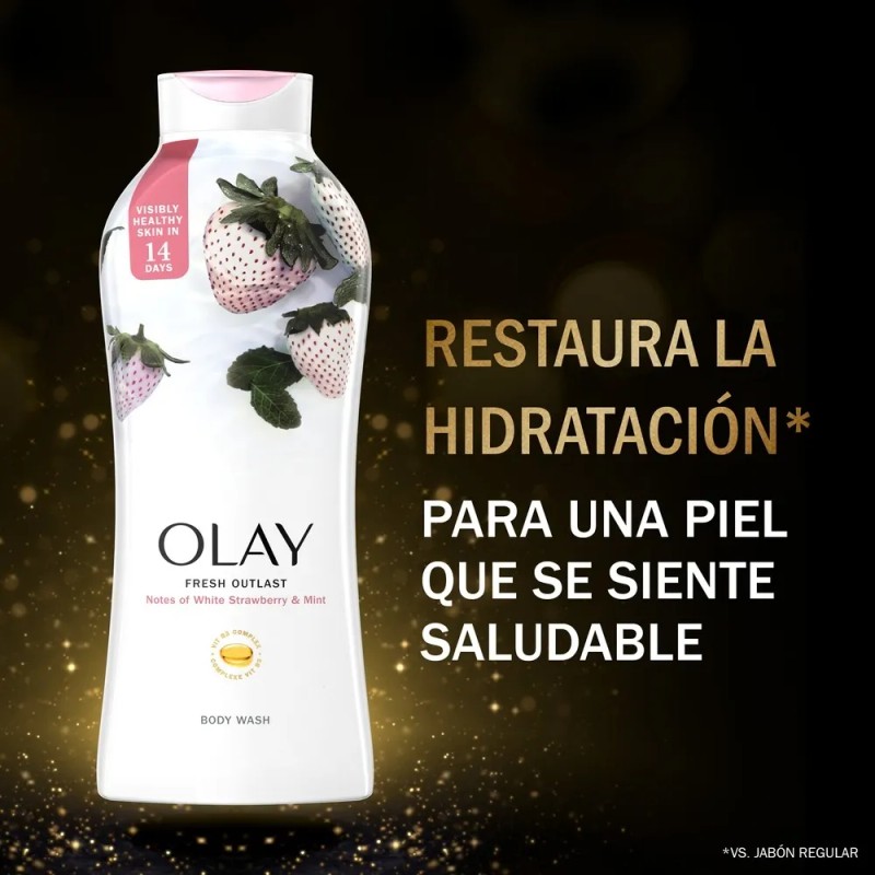 Jabón Líquido Corporal Olay Aroma De Fresa Y Menta. 650