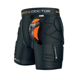 Shock Doctor Compression Shorts Men - Impact & Compression Shorts with Carbon Athletic Cup, Moisture Wicking Vented Protection, Adult Size