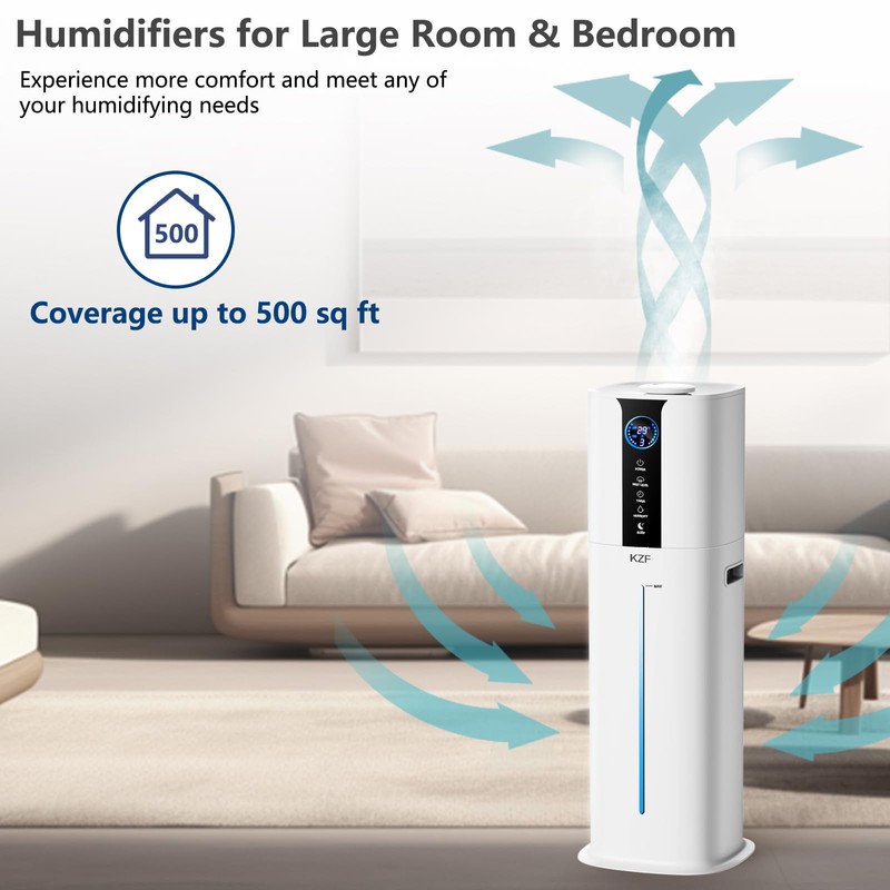 9L Smart Humidifiers for Bedroom Large Room, 2.3Gal Cool Mist