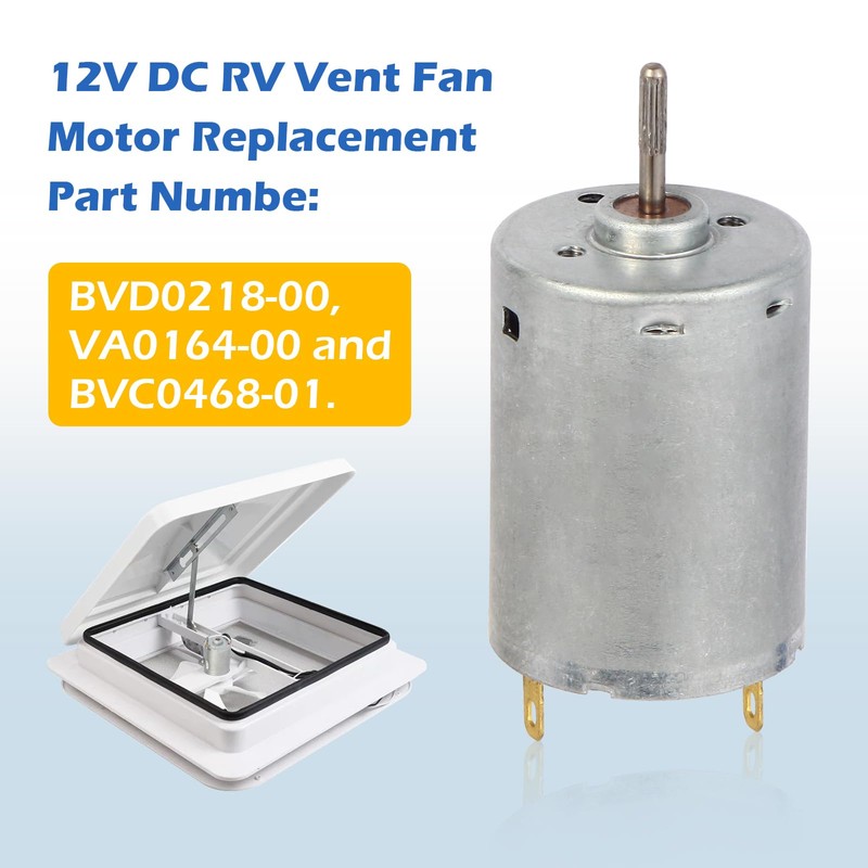 Replacement BVD0218-00 Fan Motor 12V DC for Ventadome RV Roof