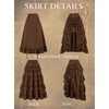 SCARLET DARKNESS Women's 2024 Summer Skirt Gothic Steampunk Skirt Victorian