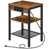 HOOBRO Side Table with Charging Station and USB Ports, Small