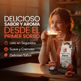 Kit 3 DXN  Lingzhi Coffee 3 en 1  Caf con Crema Instantaneo Soluble Potenciado con Ganoderma Lucidum Reishi  Cafe con Hongos Adaptogenos  Delicioso y 