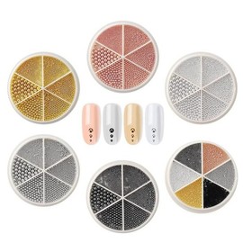 Nail Art Ball Charm Stone Orbit Ball Parts Set of 6 Bead Colors - W8FB275_no424Ball Charm Set-Mix/FREE / 네일아트 볼참 스톤 궤도 볼 파츠 세트 6종 구슬 컬러 - W8FB275_no424볼참set-믹스／FREE