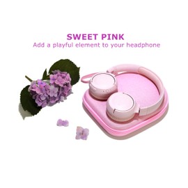 Ginsco Case Compatible with JBL Tune 510BT/520BT/500BT with Sony WH-CH520/510, Ultra-Slim Hard Shell Headphone Case for On Ear Headphones (Light Pink)