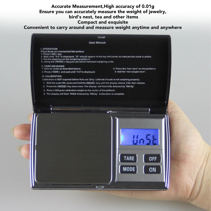 Mini Jewelry Scale High Accuracy Lightweight Portable Smart Electronic Digital