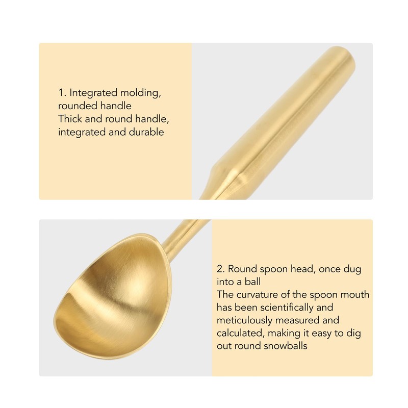 Stainless Steel Ice Cream Scoop, Multipurpose Cookie Scoop with Long