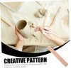 jojofuny Textured Wooden Clay Roller Multi Functional Pottery Printing Stick