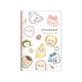Sunstar Stationery Chiikawa 2025 Notebook, Monthly B7, Everyone, S2958503