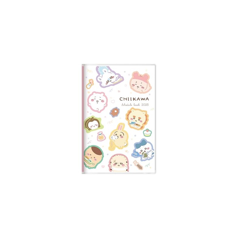 Sunstar Stationery Chiikawa 2025 Notebook, Monthly B7, Everyone, S2958503