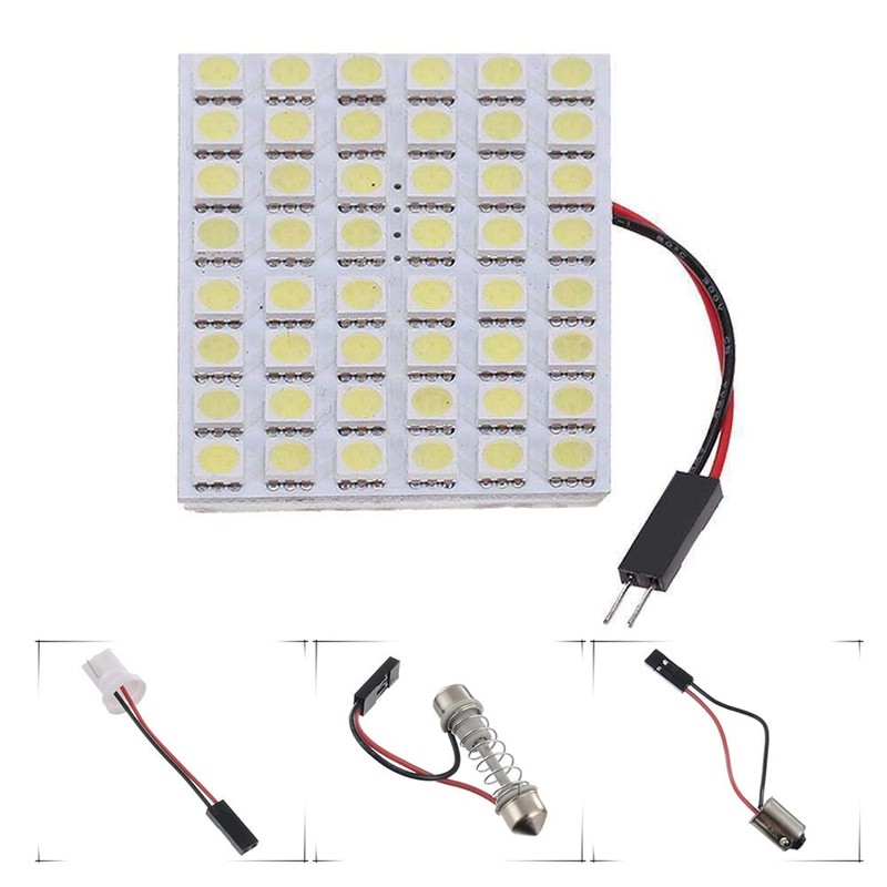 Car Interior White 48 SMD 5050 LED Light Lamp Panel