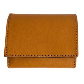 STCRAFT Tochigi Leather Tri-Fold Mini Wallet, Compact, Large Capacity, Made in Japan, Premium Genuine Leather, Minimalist, Men's, Women's, Nume Leather, Made in Japan, Camel × brown