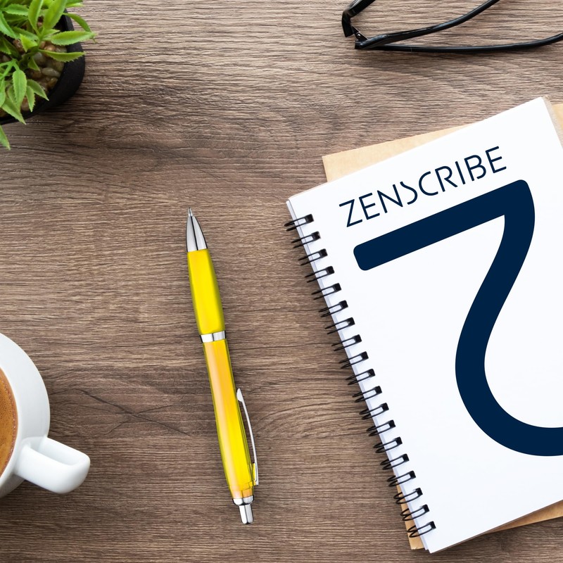ZENSCRIBE® Ergonomic Ballpoint Pen, Pack of 10, Premium Ballpoint Pen