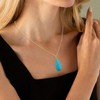 NEWITIN 3 Pieces Turquoise Necklace for Women 14K Gold Plated