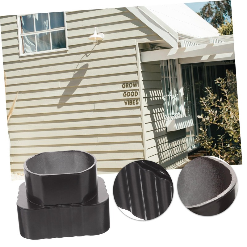 DOITOOL Sturdy Rain Gutter Downspout Adapter Easy Install Gutter Drainage