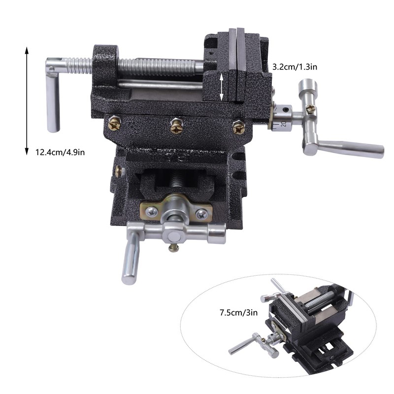 Drill Press Vise High-Grade Cast Steel Bench Clamp 2 Way