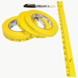 Pro Tapes Ruler Tape [Adhesive-Backed] (PRO-Measurement): 1 in. x 50 yds. (Yellow with Black printing/Imperial scale)